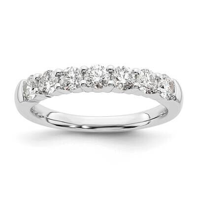 18Kt White Gold 7-Stone Diamond Band Ring Mounting RM3187B-105-WAA, MPN: RM3187B-105-WAA,