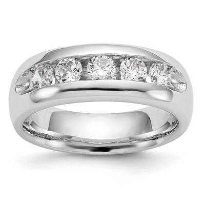5-Stone Holds 5-4.00mm Round Open Channel Band Ring Mounting 14k White Gold RM3282B-120-WAA, MPN: R…