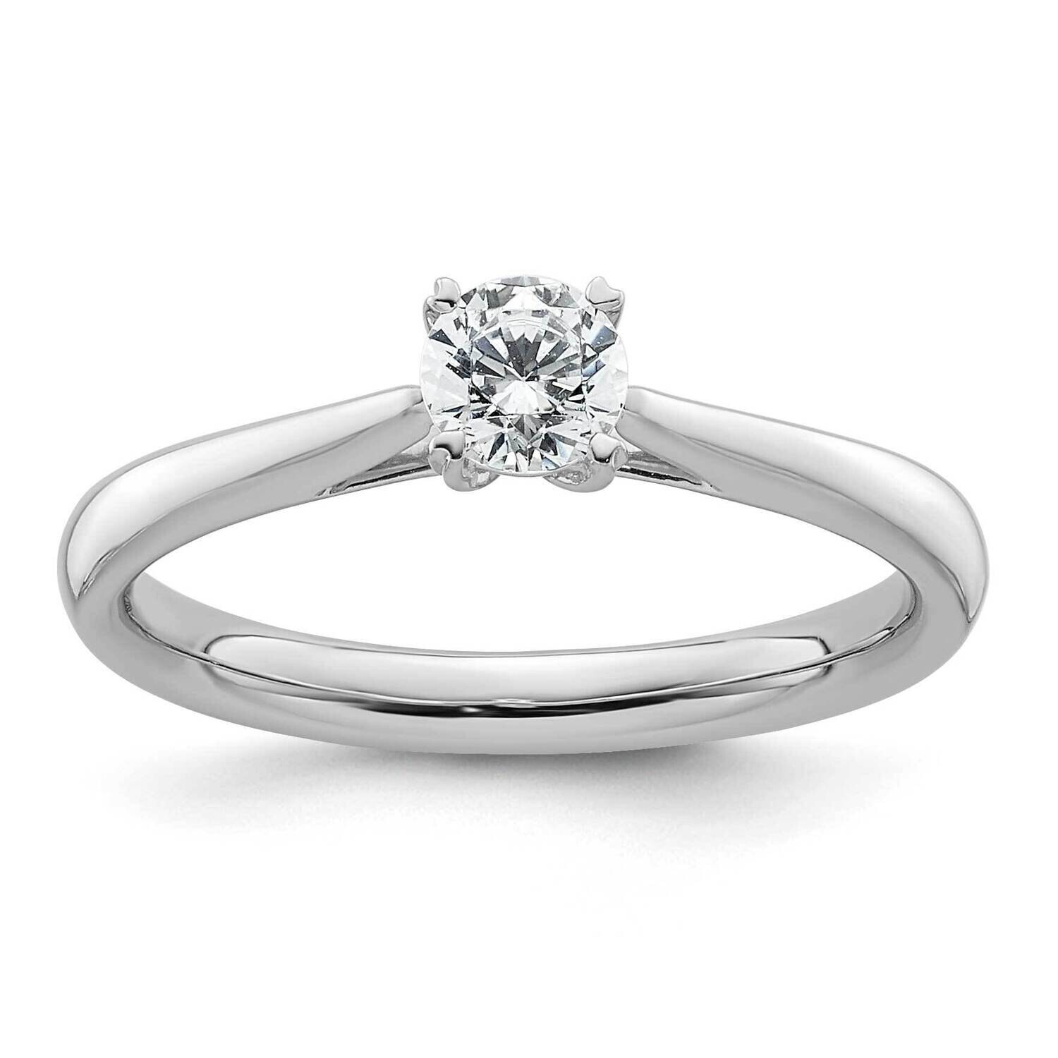 True Origin 1/3 Carat Diamond Vs/Si D E F Round Solitare Engagement Ring 14k White Gold RM1930E-033-WAA