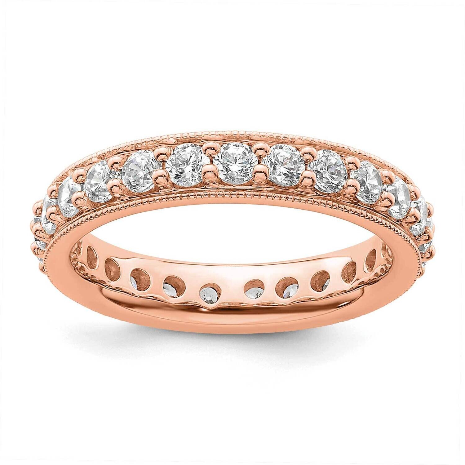 Polished Vintage 1 Carat Diamond Complete Eternity Band 14k Rose Gold ET0002-100-4R4, MPN: ET0002-1…