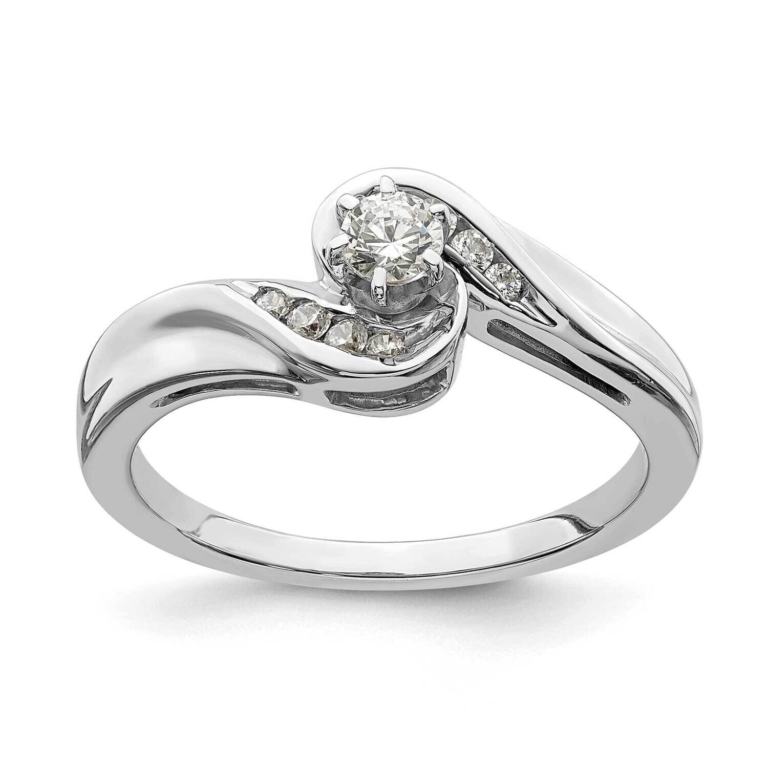 Diamond Si1/Si2 G H I By-Pass Engagement Ring 14k White Gold RM6389E-025-WAA, MPN: RM6389E-025-WAA,…