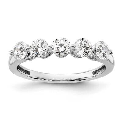 5-Stone Shared Prong Holds 5-3.8mm Round Diamond Band Ring Mounting 14k White Gold RM3182B-110-WAA,…