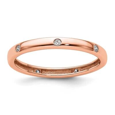 Polished Bezel-Set 1/10 Carat Diamond Complete Eternity Band 14k Rose Gold ET0008-010-9R4, MPN: ET0…
