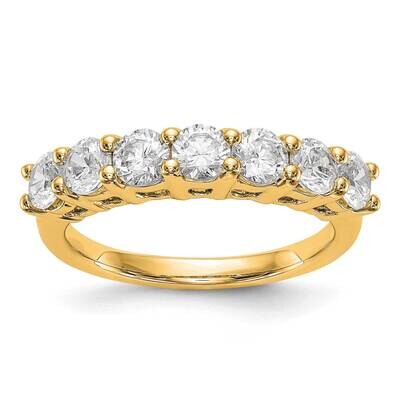 7-Stone Shared Prong Holds 7-3.0mm Round Diamond Band Ring Mounting 14k Gold RM3295B-080-YAA, MPN: …