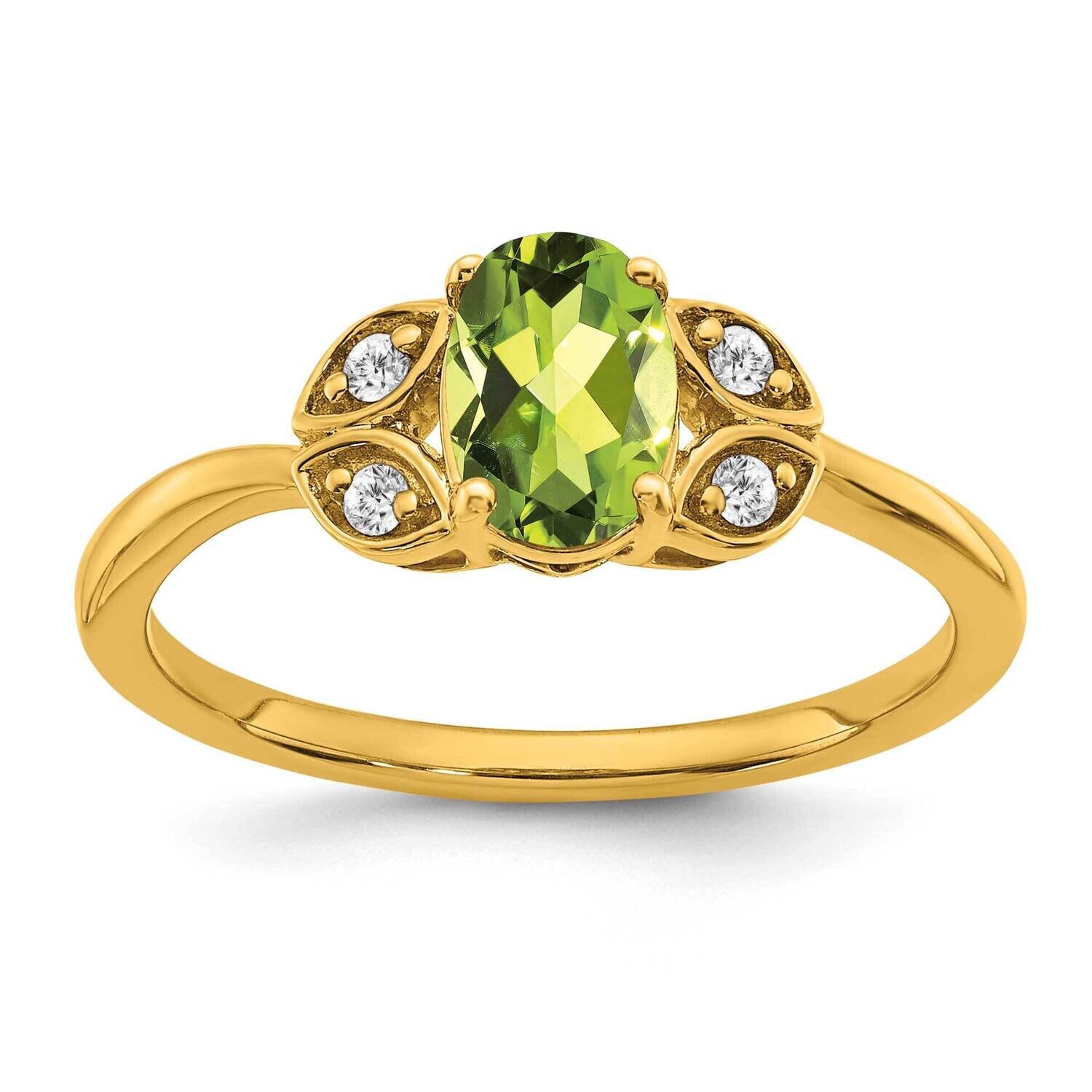Peridot Diamond Ring 14k Gold RM5760-PE-006-YA, MPN: RM5760-PE-006-YA, 886774541129