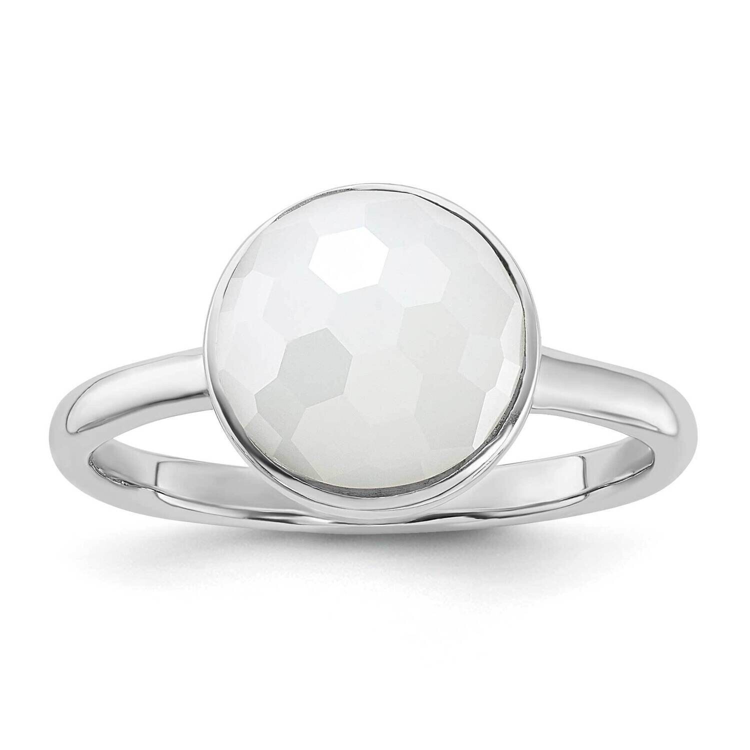 White CZ Ring Sterling Silver SSCMEI18286
