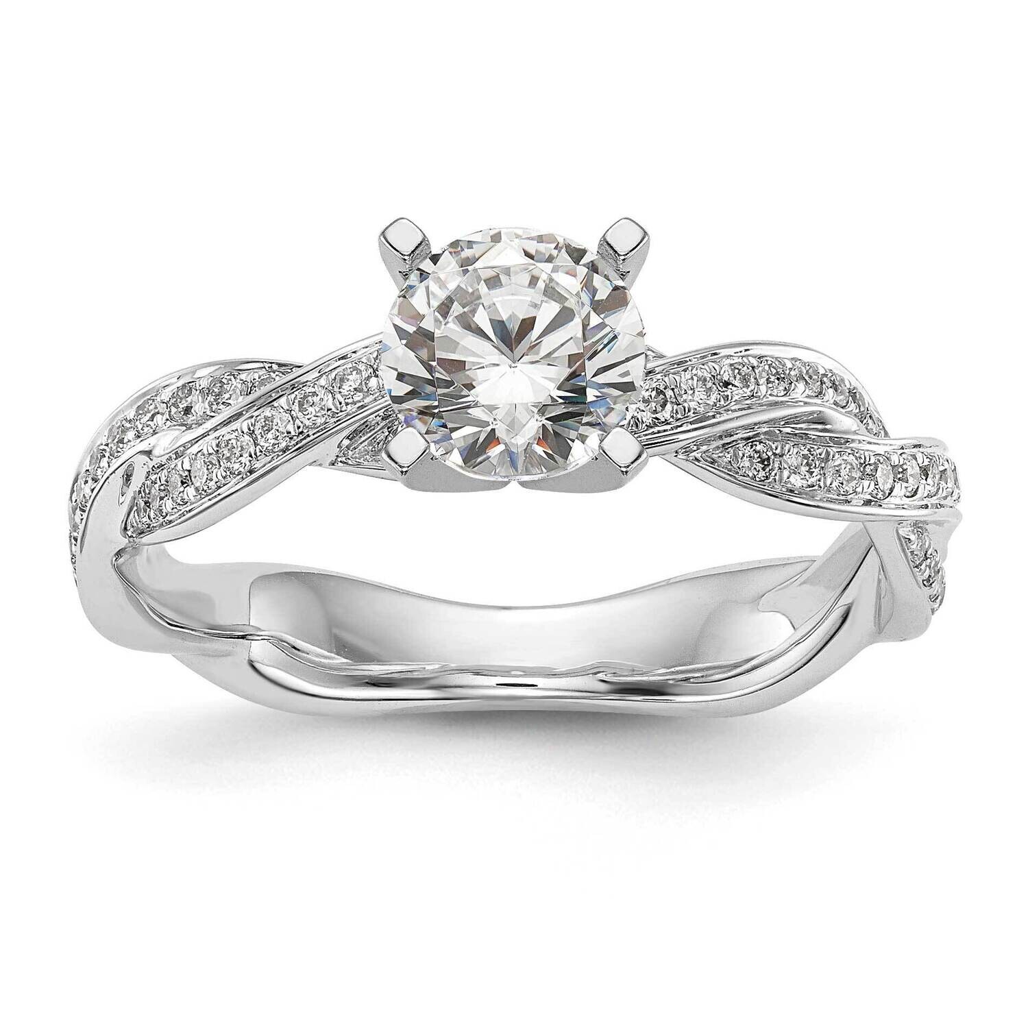 Diamond Semi-Mount Peg Set Criss-Cross Eng Ring 14k White Gold RM2577E-035-WAA, MPN: RM2577E-035-WA…