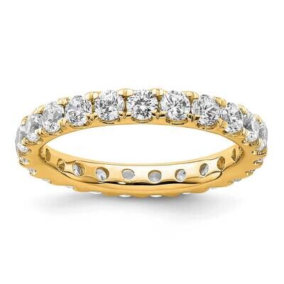 Size 8 U-Shared Prong 2 Carat Diamond Complete Eternity Band 14k Polished Gold ET0005-200-8Y4, MPN:…