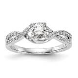 Round Criss-Cross Engagement Ring Mounting 14k White Gold RM2519E-050-CWAA, MPN: RM2519E-050-CWAA,