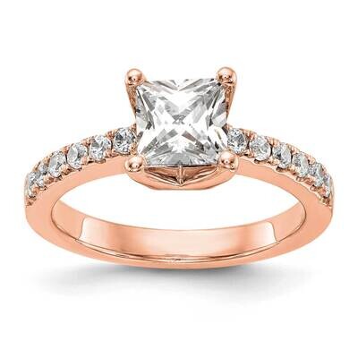 True Origin 3/8 Carat Diamond Vs/Si D E F Semi Mount Princess Engagement Ring 14k Rose Gold RM2636E…