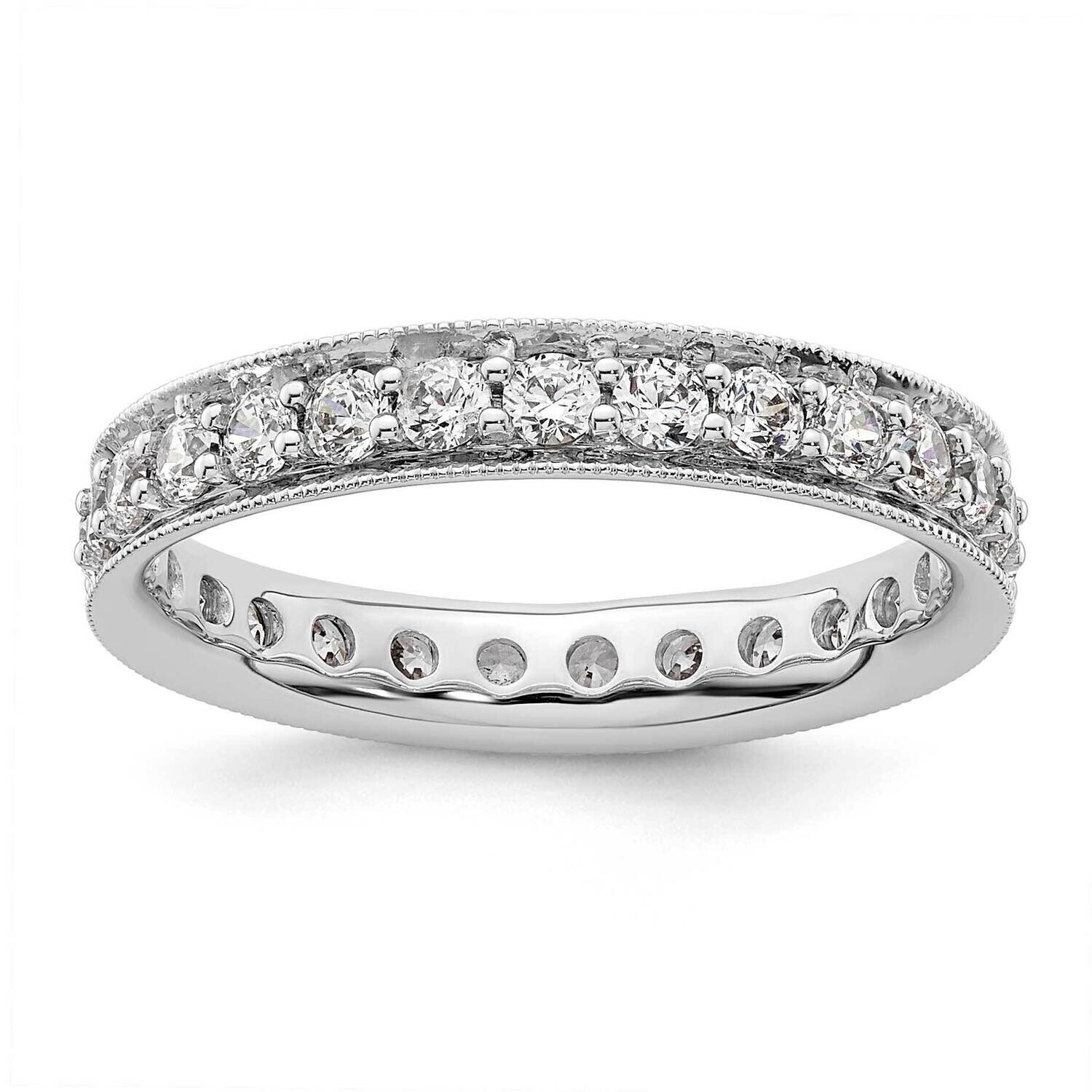 Polished Vintage 1 Carat Diamond Complete Eternity Band 14k White Gold ET0002-100-6W4, MPN: ET0002-…