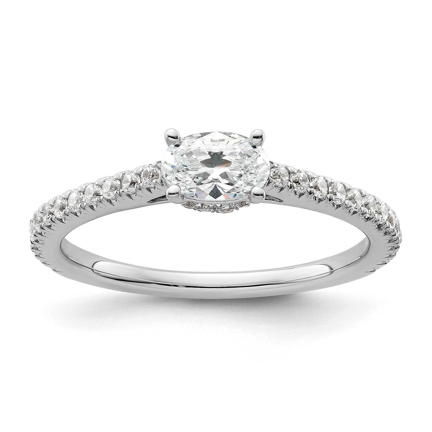 Diamond Shared Prong Complete Engagement Ring 14k White Gold RM9464E-050-WAA, MPN: RM9464E-050-WAA,…