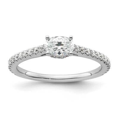 Diamond Shared Prong Complete Engagement Ring 14k White Gold RM9464E-050-WAA, MPN: RM9464E-050-WAA,…
