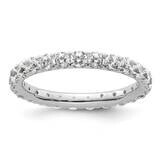 Polished U-Shared Prong 2 Carat Diamond Complete Eternity Band 14k White Gold ET0005-200-9W4, MPN: …