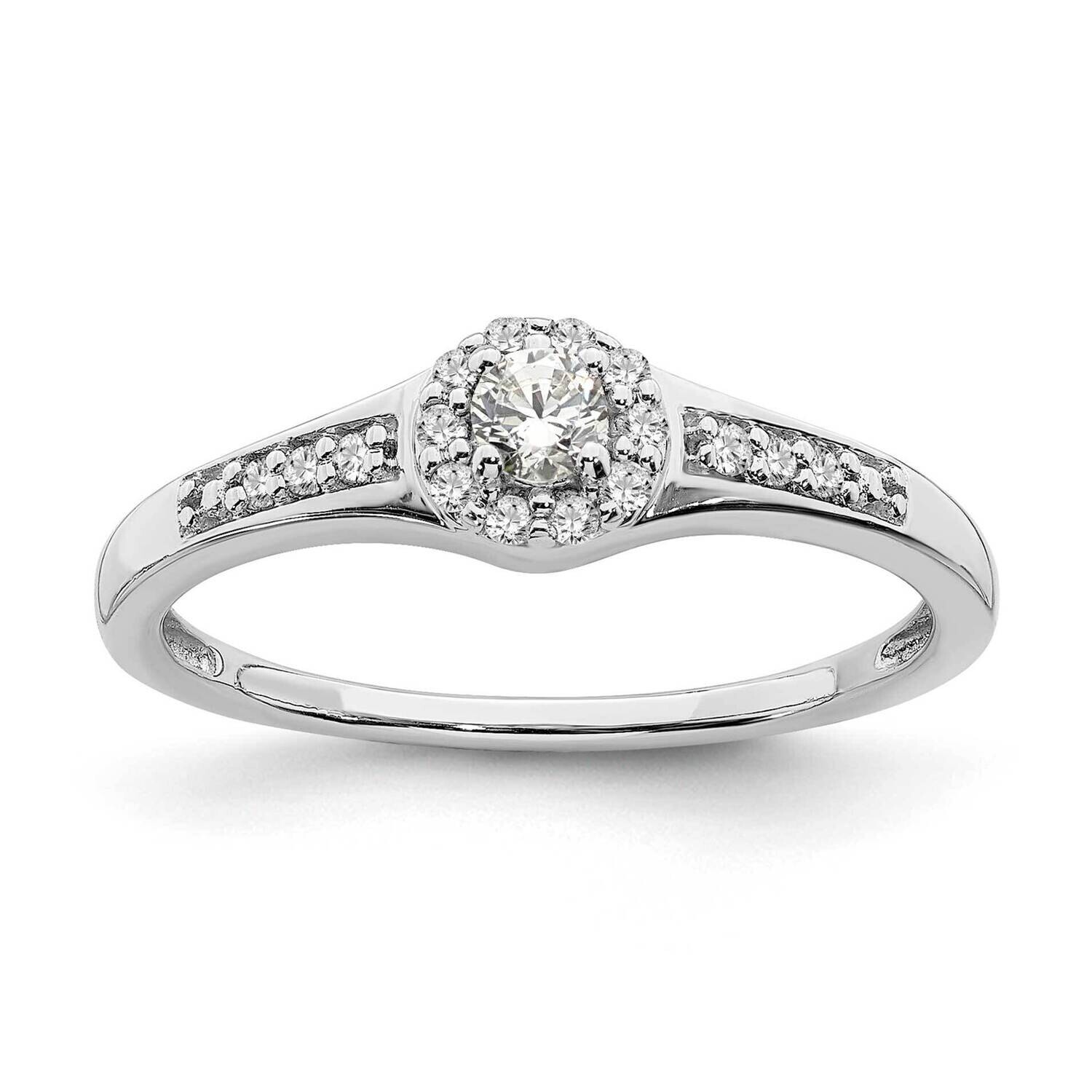 Diamond Complete Cluster Engagement Ring 10k White Gold RM6391E-021-WAA