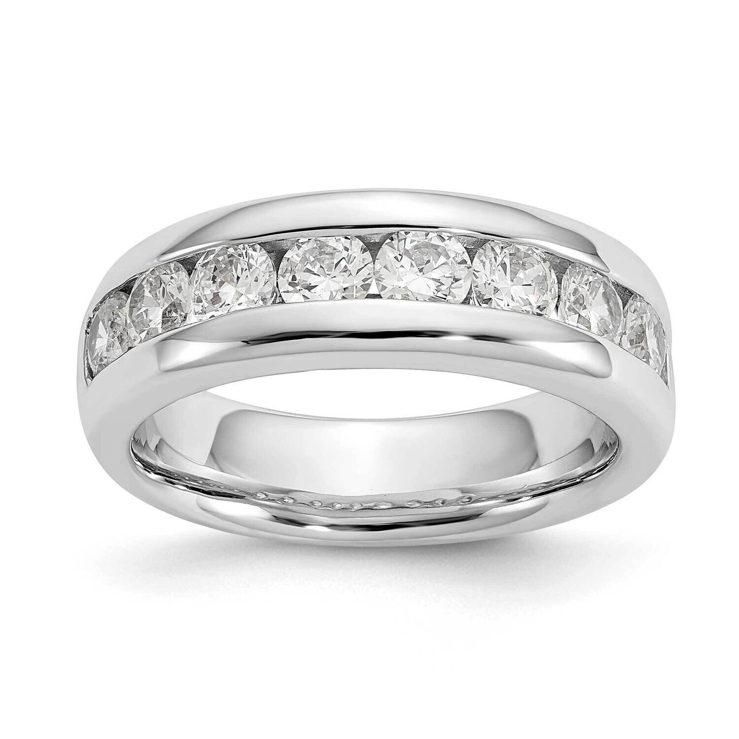 9-Stone Holds 9-3.4mm Round Channel Band Ring Mounting 14k White Gold RM3314B-138-WAA, MPN: RM3314B…