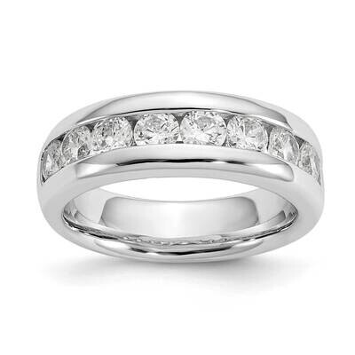 9-Stone Holds 9-3.4mm Round Channel Band Ring Mounting 14k White Gold RM3314B-138-WAA, MPN: RM3314B…