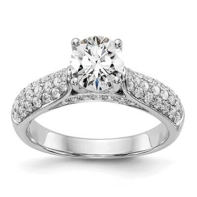 True Origin 5/8 Carat Diamond Vs/Si D E F Semi Mount Round Engagement Ring 14k White Gold RM2736E-0…