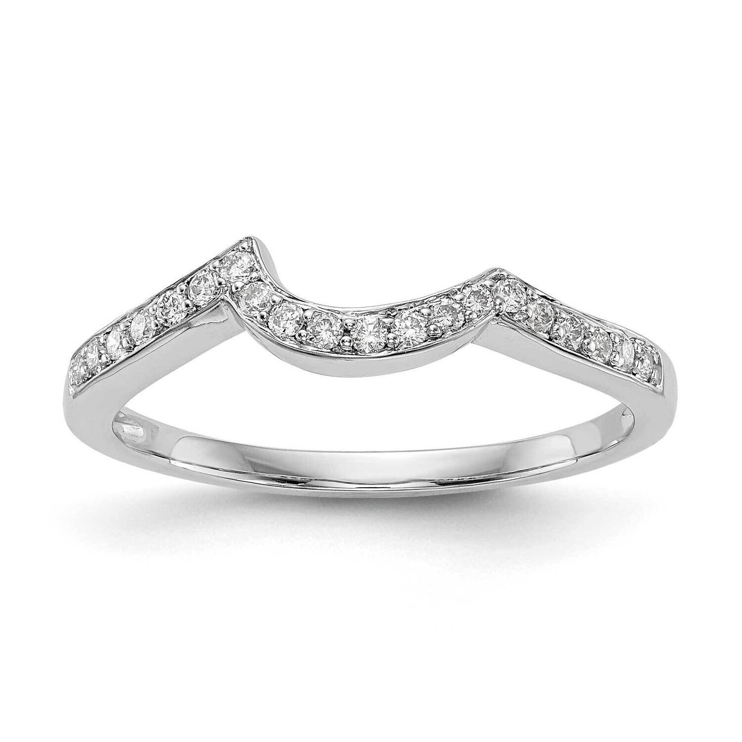 Contoured Wedding Band Ring Mounting 14k White Gold RM2537B-014-CWAA