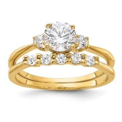Gold-Plated CZ Engagement Ring BSet Sterling Silver QR7552GP, MPN: QR7552GP,