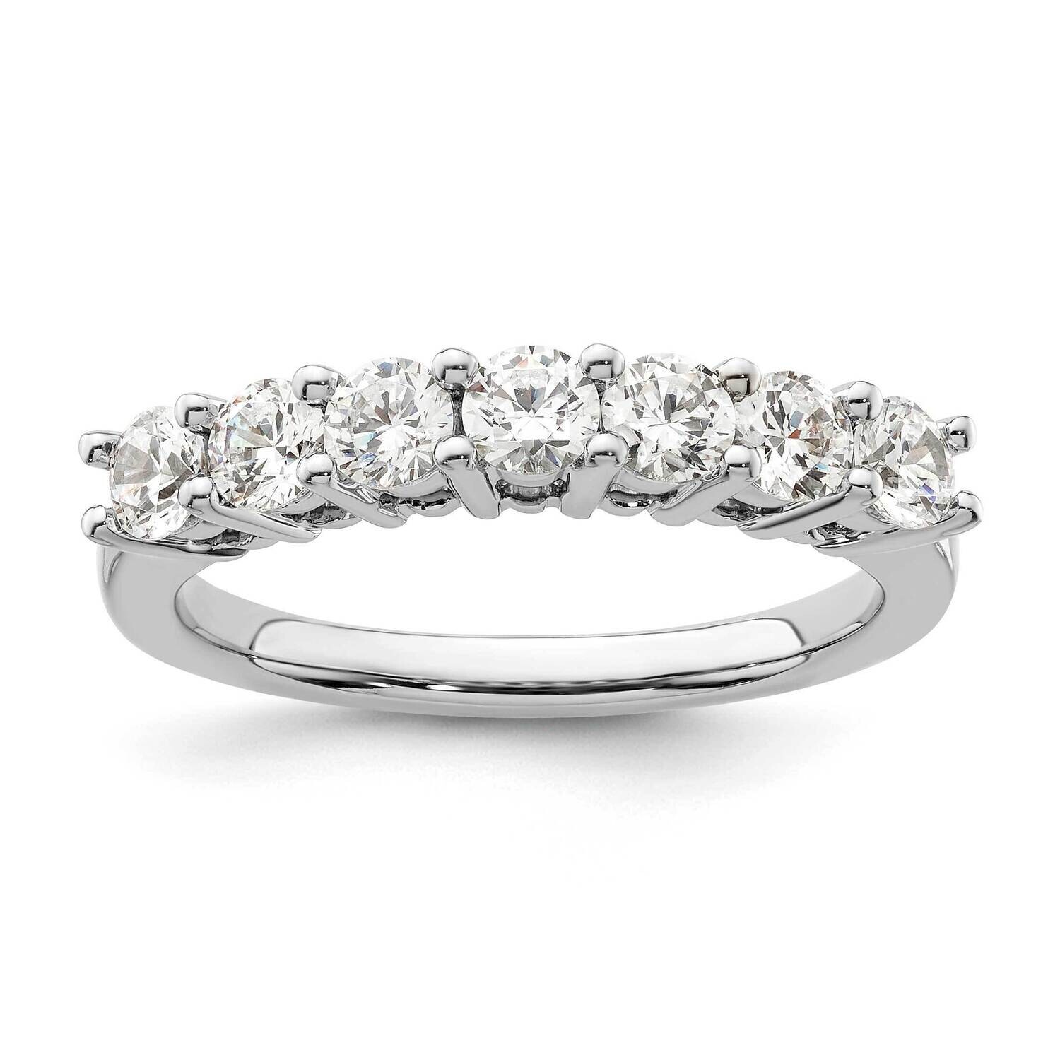 7-Stone Shared Prong Holds 7-3.3mm Round Diamond Band Ring Mounting 14k White Gold RM3186B-105-WAA,…