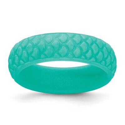Silicone Sky Blue Mermaid Pattern 5.7mm Domed BSize 5 SL105-LBL, MPN: SL105-LBL,