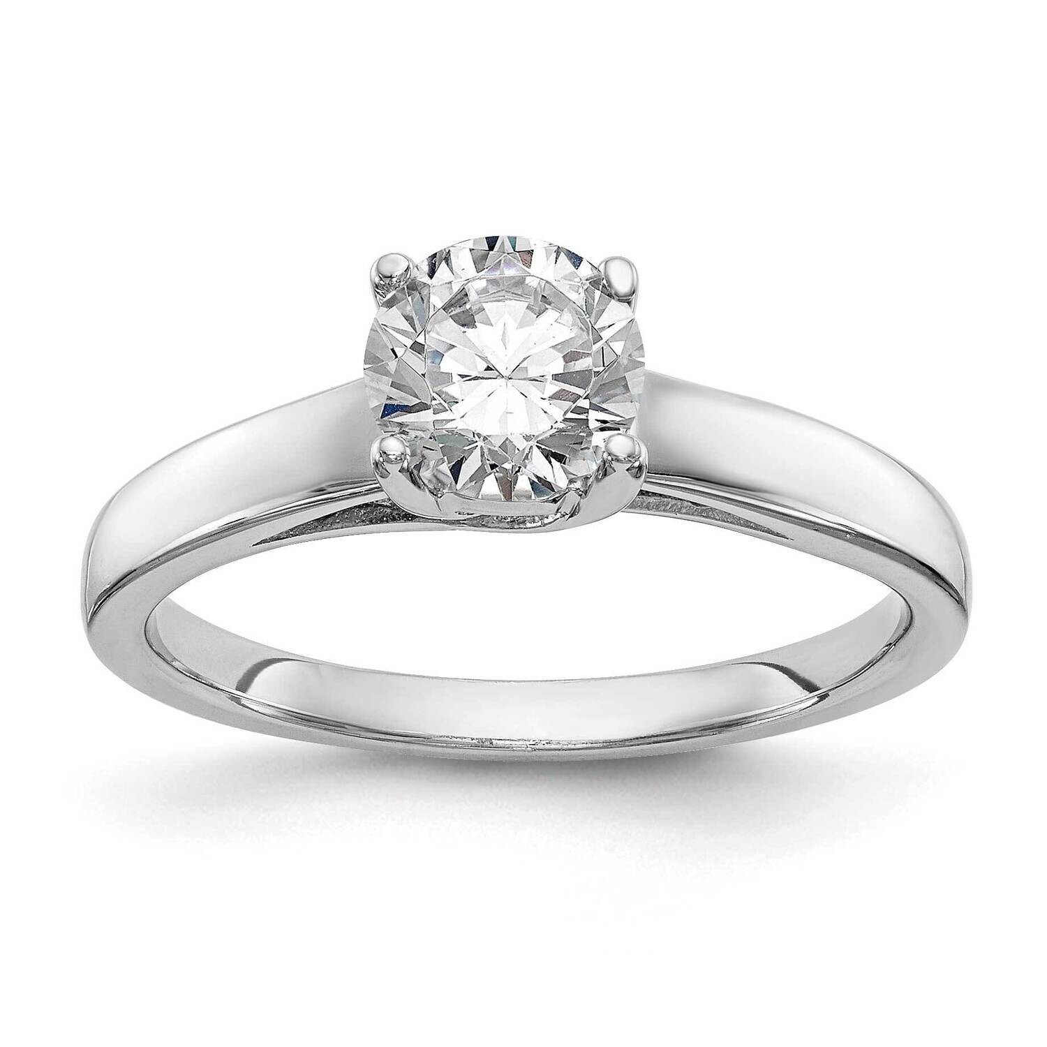 1 Carat 6.50 mm 4-Prong Round Solitaire Engagement Ring Mounting 14k White Gold RM1931E-100-CWAA