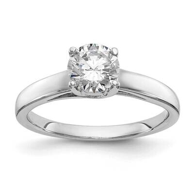 1 Carat 6.50 mm 4-Prong Round Solitaire Engagement Ring Mounting 14k White Gold RM1931E-100-CWAA, M…