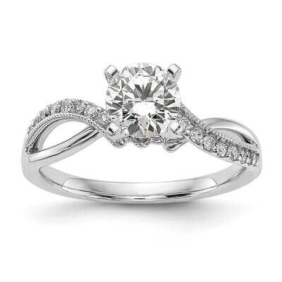 Criss-Cross Peg Set Engagement Ring Mounting 14k White Gold RM2563E-016-CWAA, MPN: RM2563E-016-CWAA,