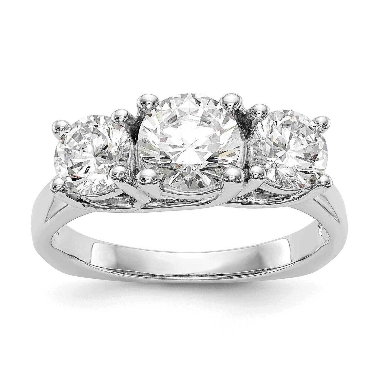True Origin 1 1/2 Carat Diamond Vs/Si D E F Semi Mount Peg Set Ring 14k White Gold RM2953E-125_150-…