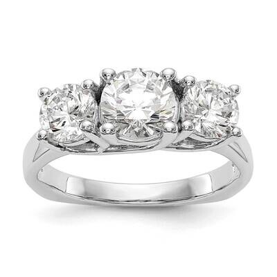True Origin 1 1/2 Carat Diamond Vs/Si D E F Semi Mount Peg Set Ring 14k White Gold RM2953E-125_150-…