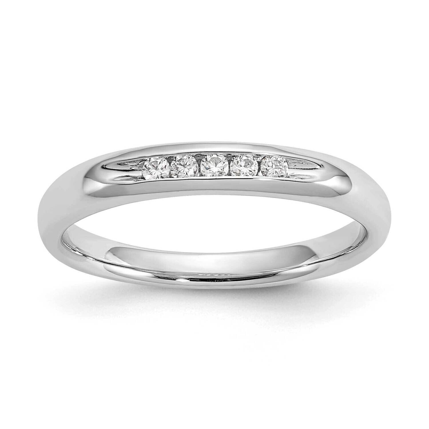 5-Stone Holds 5-1.6mm Round Closed Channel Band Ring Mounting 14k White Gold RM3281B-009-WAA, MPN: …