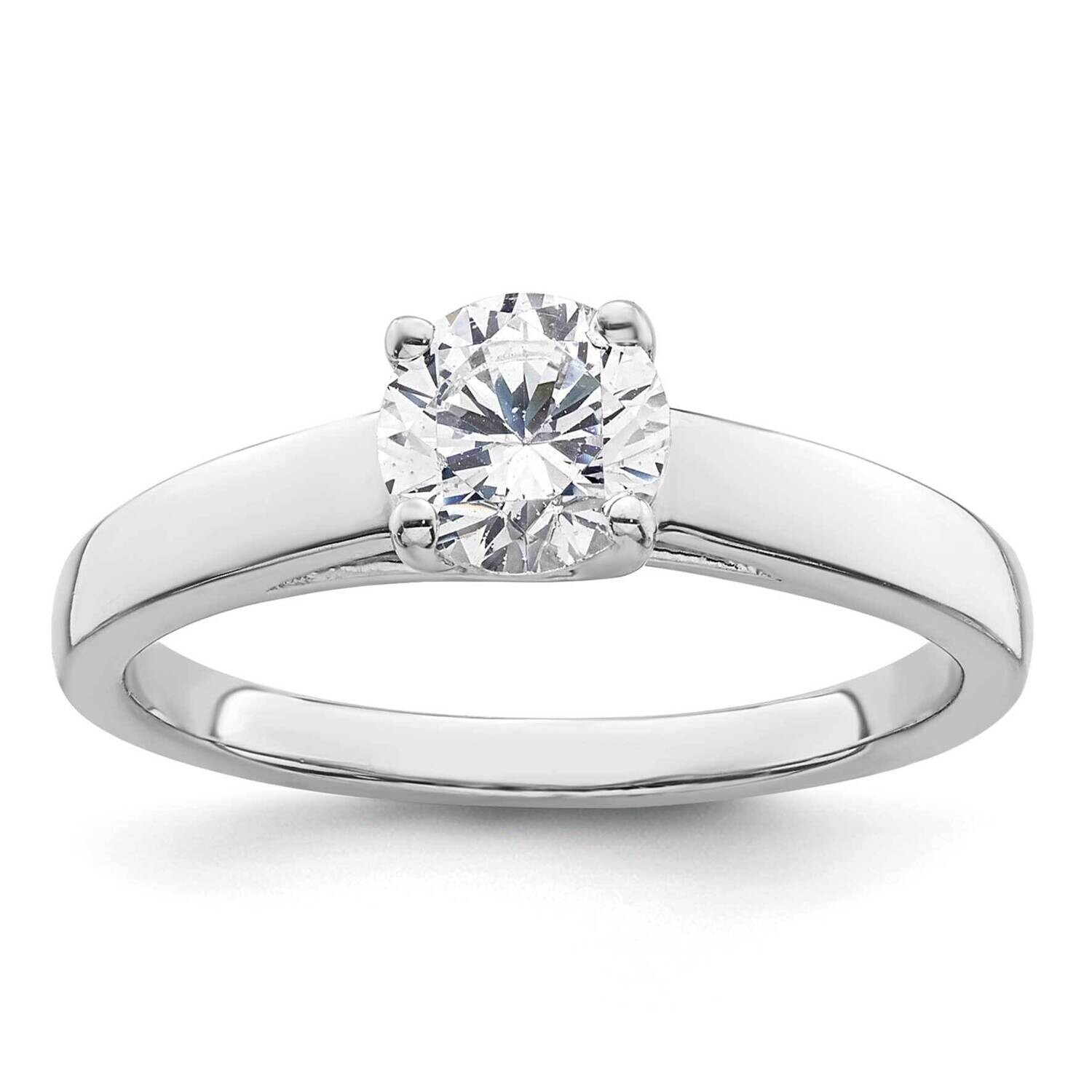 3/4 Carat 5.80 mm 4-Prong Round Solitaire Engagement Ring Mounting 14k White Gold RM1931E-075-CWAA