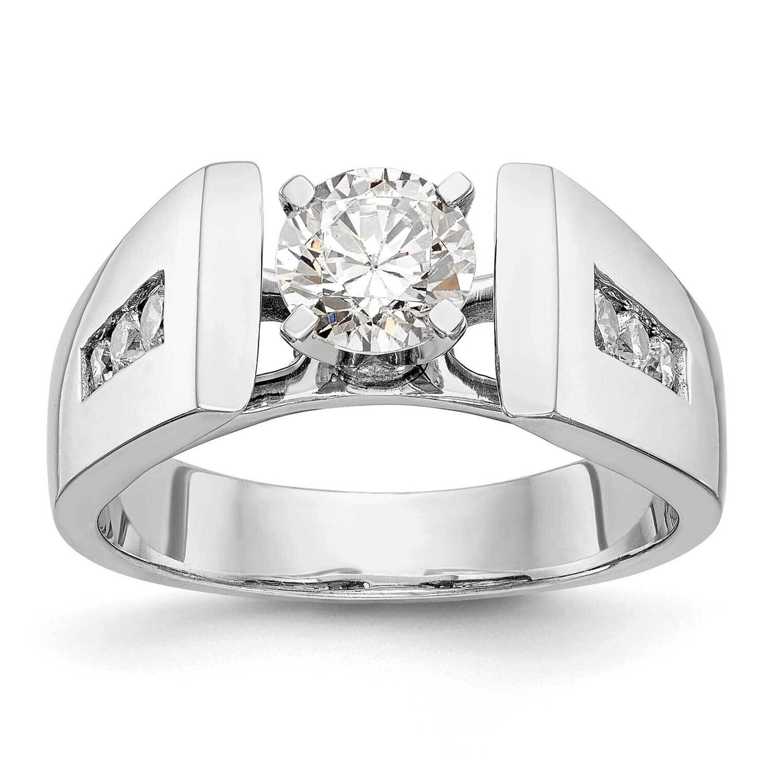 Peg Set Channel Engagement Ring Mounting 14k White Gold RM2904E-022-CWAA, MPN: RM2904E-022-CWAA,