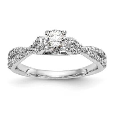 Criss-Cross Peg Set Engagement Ring Mounting 14k White Gold RM2541E-024-CWAA, MPN: RM2541E-024-CWAA,