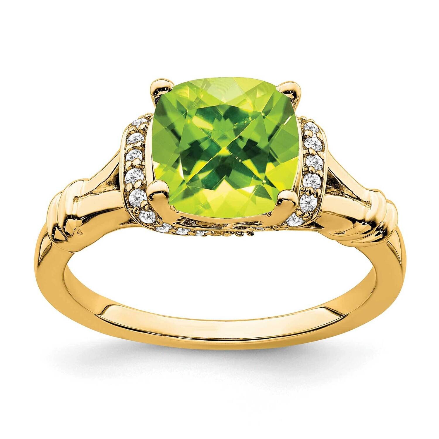Peridot Diamond Ring 14k Gold RM7158-PE-013-YA, MPN: RM7158-PE-013-YA, 191101819551