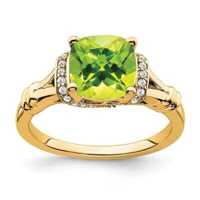 Peridot Diamond Ring 14k Gold RM7158-PE-013-YA, MPN: RM7158-PE-013-YA, 191101819551