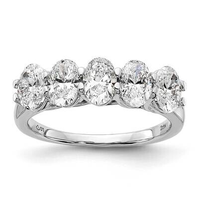2Ctw Vs/Si D E F True Origin Diamond 5 Stone Oval Ring 14k White Gold RM8262-200-7WAA, MPN: RM8262-…
