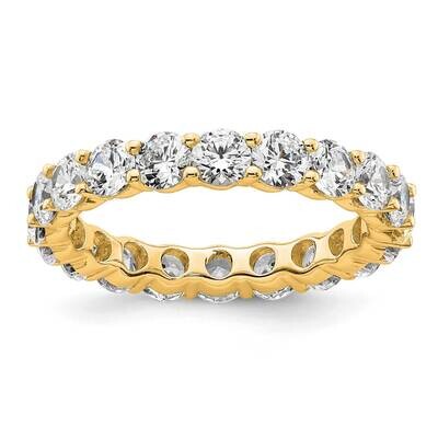 Size 8 Shared Prong 3 Carat Diamond Complete Eternity Band 14k Polished Gold ET0001-300-8Y4, MPN: E…
