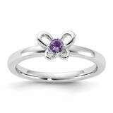 Stackable Expressions Amethyst Ring Sterling Silver QSK1244, MPN: QSK1244,