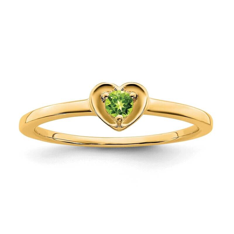 Peridot Heart Ring 14k Gold RM7397-PE-Y