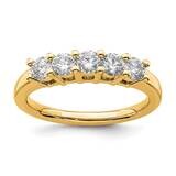 5-Stone Shared Prong Holds 5-3.4mm Round Diamond Band Ring Mounting 14k Gold RM3174B-075-YAA, MPN: …