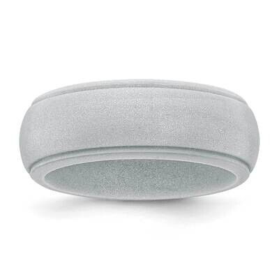 Silicone Silver Metallic 8mm Ridged Edge BSize 8 SL103-SV, MPN: SL103-SV,