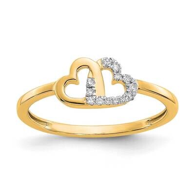 Diamond Double Heart Ring 10k Gold RM5711-007-1YA, MPN: RM5711-007-1YA,