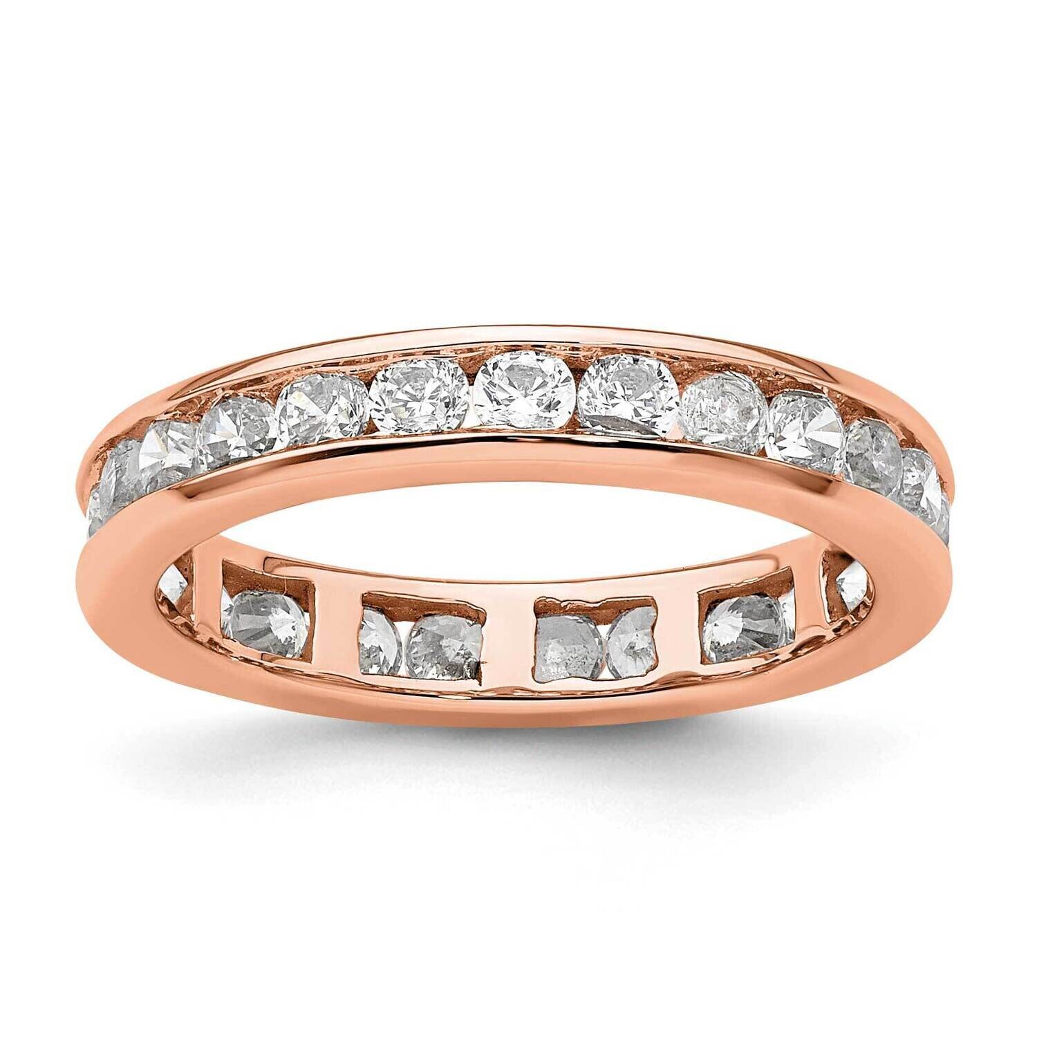Polished Channel-Set 1 Carat Diamond Complete Eternity Band 14k Rose Gold ET0009-100-4R4, MPN: ET00…