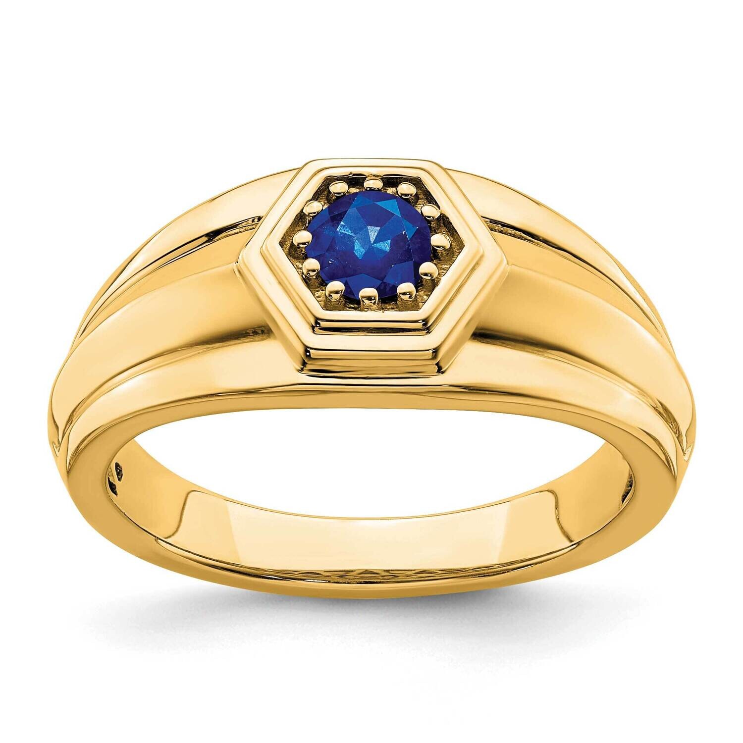 Sapphire Mens Ring 14k Gold RM7472-SA-Y