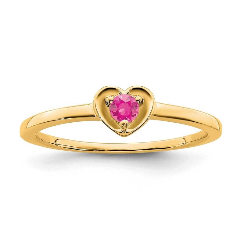 Pink Tourmaline Heart Ring 14k Gold RM7397-PT-Y
