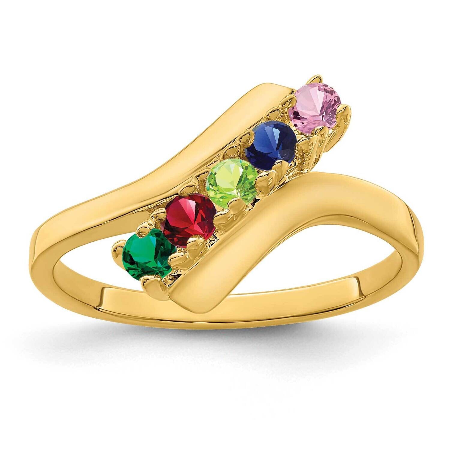 5-Stone Mothers Ring Mounting 14k Polished Gold XMR13_5, MPN: XMR13_5, 883957474328
