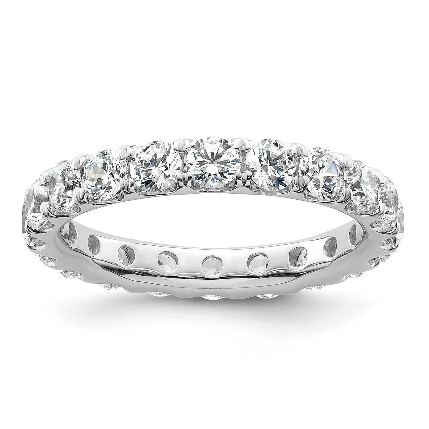 Polished U-Shared Prong 3 Carat Diamond Complete Eternity Band 14k White Gold ET0005-300-8W4, MPN: …