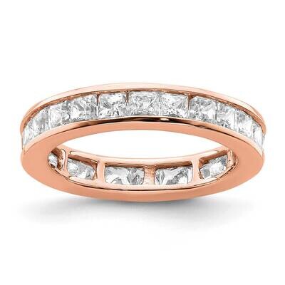 Polished Channel-Set 2 Carat Princess Diamond Complete Eternity Band 14k Rose Gold ET0010-200-5R4, …